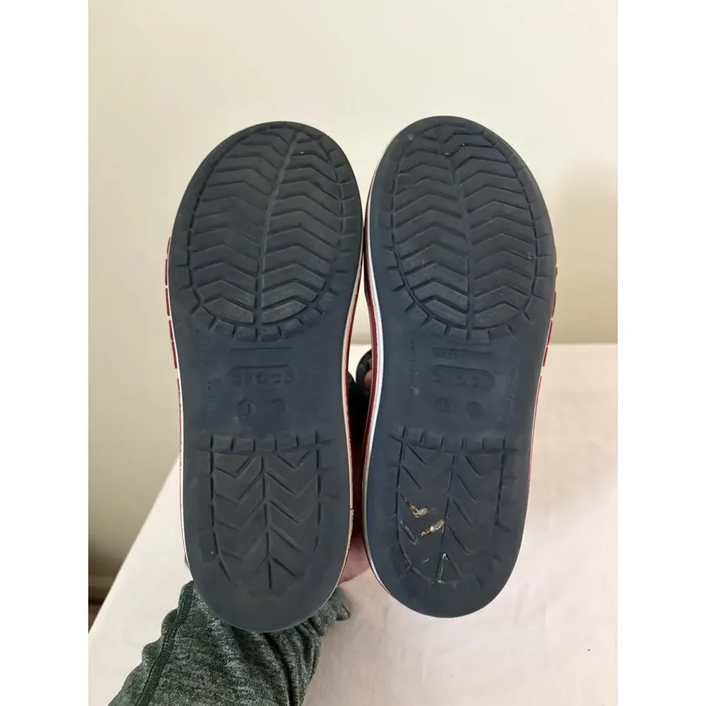 Crocs Bayaband Sandals Navy Blue Girls Size J2 Juniors Big Kids Logo